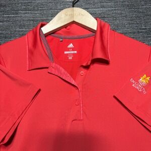 Adidas Polo Shirt Women M Red SS CE3062 Encinitas Ranch Golf Performance